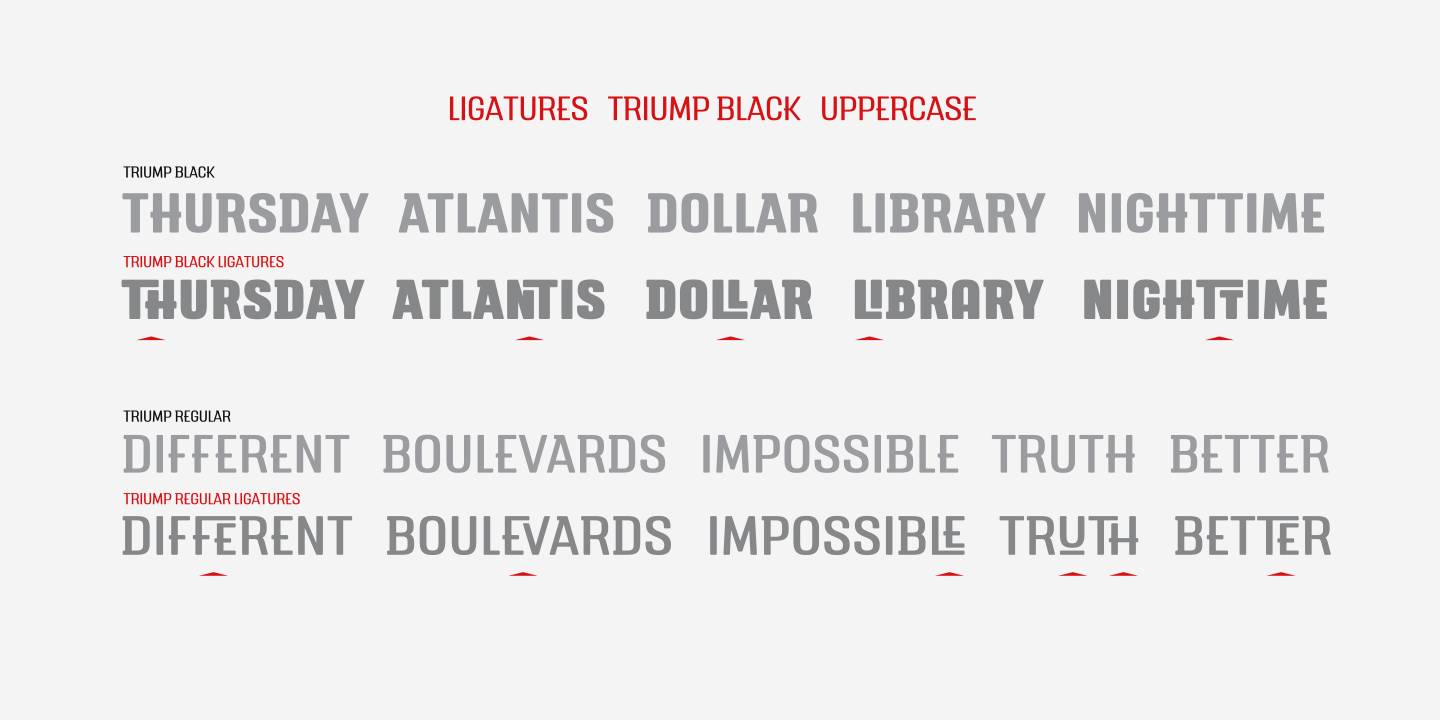 Triump Extra Bold Italic Font preview